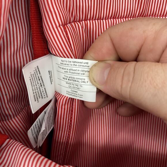 Herschel Backpack Pop Quiz 25L With Padded Laptop Compartment Navy Tan Leather - Picture 10 of 14